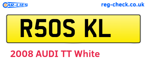 R50SKL are the vehicle registration plates.