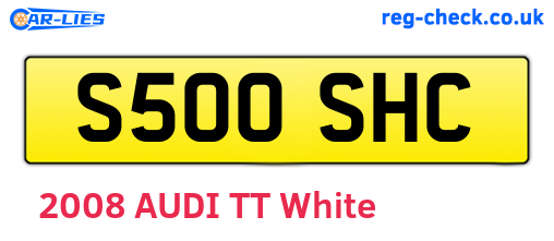 S500SHC are the vehicle registration plates.