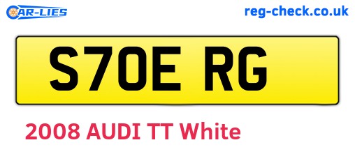 S70ERG are the vehicle registration plates.