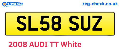 SL58SUZ are the vehicle registration plates.