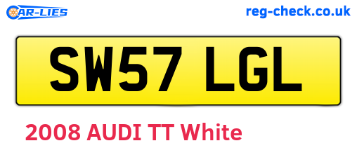 SW57LGL are the vehicle registration plates.