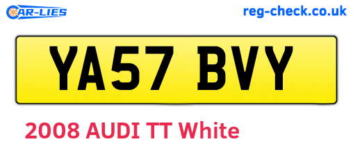 YA57BVY are the vehicle registration plates.