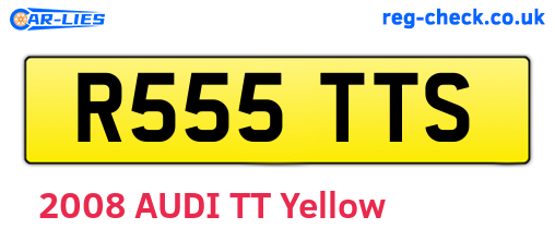 R555TTS are the vehicle registration plates.