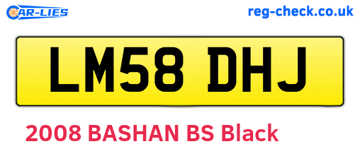 LM58DHJ are the vehicle registration plates.