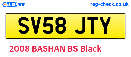 SV58JTY are the vehicle registration plates.