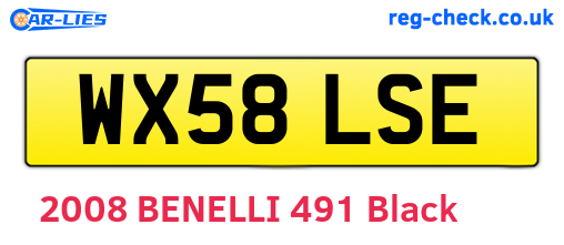 WX58LSE are the vehicle registration plates.