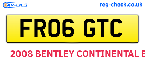 FR06GTC are the vehicle registration plates.