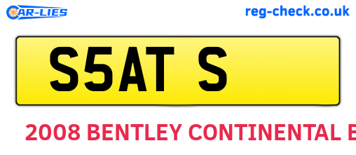 S5ATS are the vehicle registration plates.