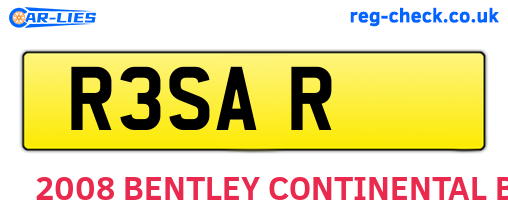 R3SAR are the vehicle registration plates.