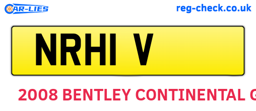 NRH1V are the vehicle registration plates.