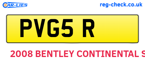 PVG5R are the vehicle registration plates.