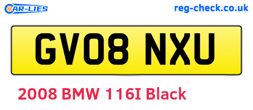 GV08NXU are the vehicle registration plates.