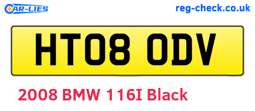 HT08ODV are the vehicle registration plates.