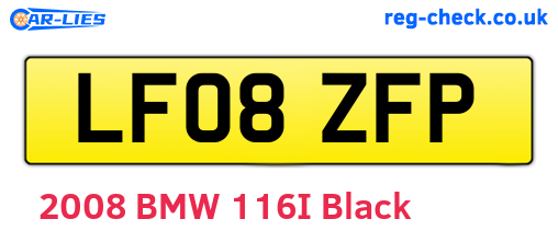 LF08ZFP are the vehicle registration plates.