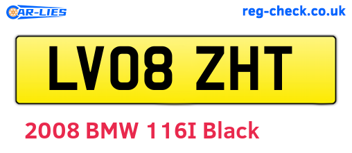 LV08ZHT are the vehicle registration plates.