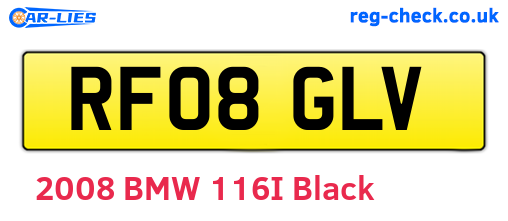 RF08GLV are the vehicle registration plates.