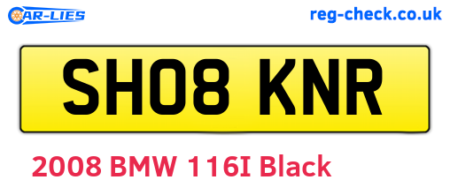 SH08KNR are the vehicle registration plates.