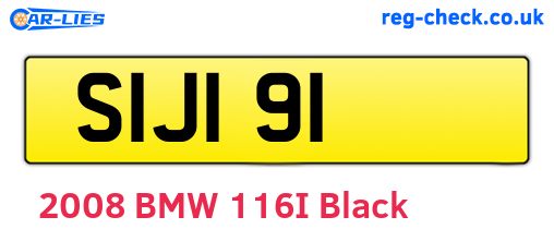 SIJ191 are the vehicle registration plates.