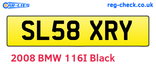 SL58XRY are the vehicle registration plates.