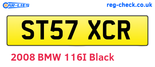 ST57XCR are the vehicle registration plates.