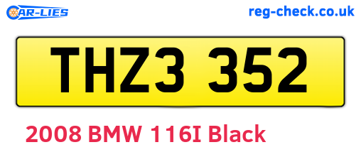 THZ3352 are the vehicle registration plates.