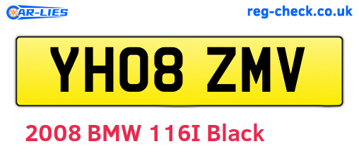 YH08ZMV are the vehicle registration plates.