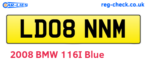 LD08NNM are the vehicle registration plates.