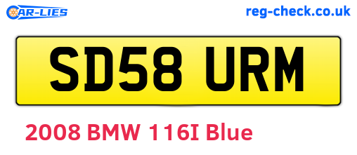 SD58URM are the vehicle registration plates.