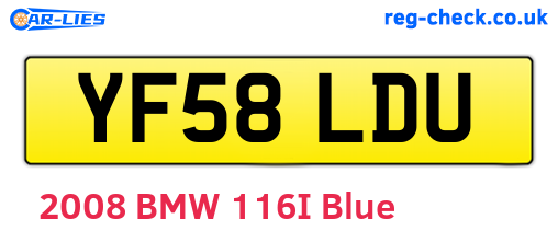 YF58LDU are the vehicle registration plates.