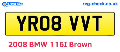YR08VVT are the vehicle registration plates.