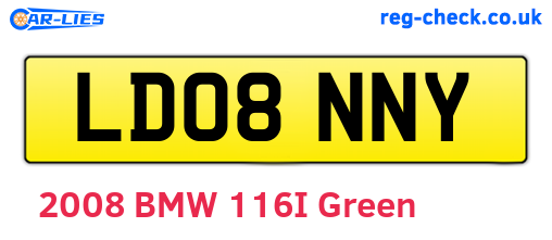 LD08NNY are the vehicle registration plates.