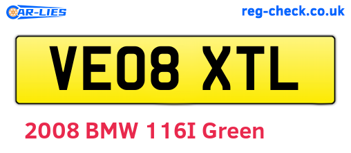 VE08XTL are the vehicle registration plates.