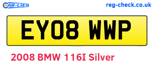 EY08WWP are the vehicle registration plates.
