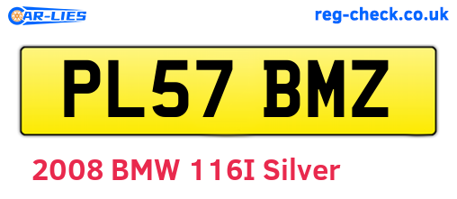 PL57BMZ are the vehicle registration plates.