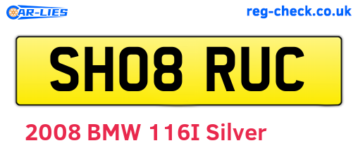SH08RUC are the vehicle registration plates.