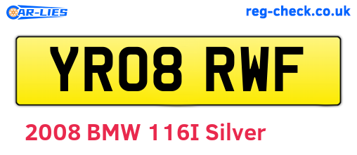 YR08RWF are the vehicle registration plates.