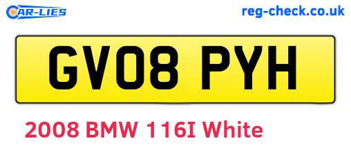 GV08PYH are the vehicle registration plates.