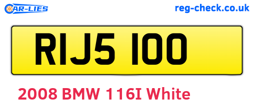 RIJ5100 are the vehicle registration plates.