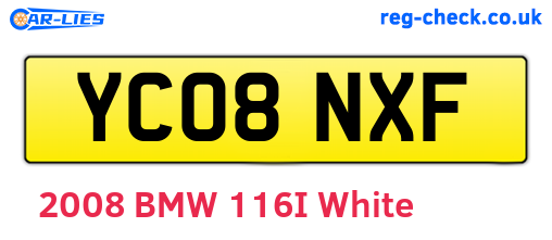YC08NXF are the vehicle registration plates.