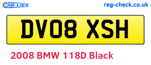 DV08XSH are the vehicle registration plates.