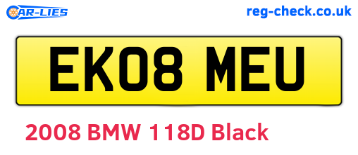 EK08MEU are the vehicle registration plates.
