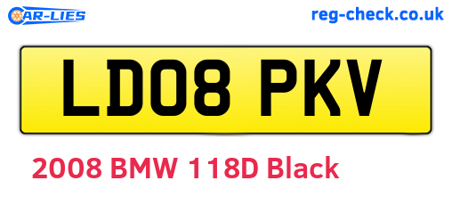 LD08PKV are the vehicle registration plates.