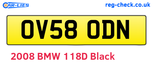 OV58ODN are the vehicle registration plates.
