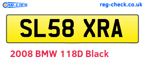 SL58XRA are the vehicle registration plates.