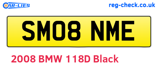 SM08NME are the vehicle registration plates.