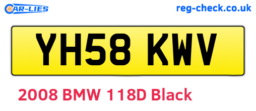 YH58KWV are the vehicle registration plates.