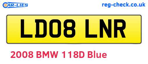 LD08LNR are the vehicle registration plates.