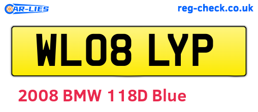 WL08LYP are the vehicle registration plates.