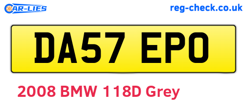 DA57EPO are the vehicle registration plates.