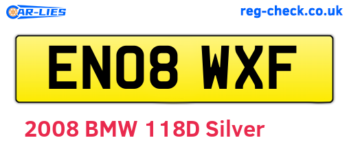 EN08WXF are the vehicle registration plates.